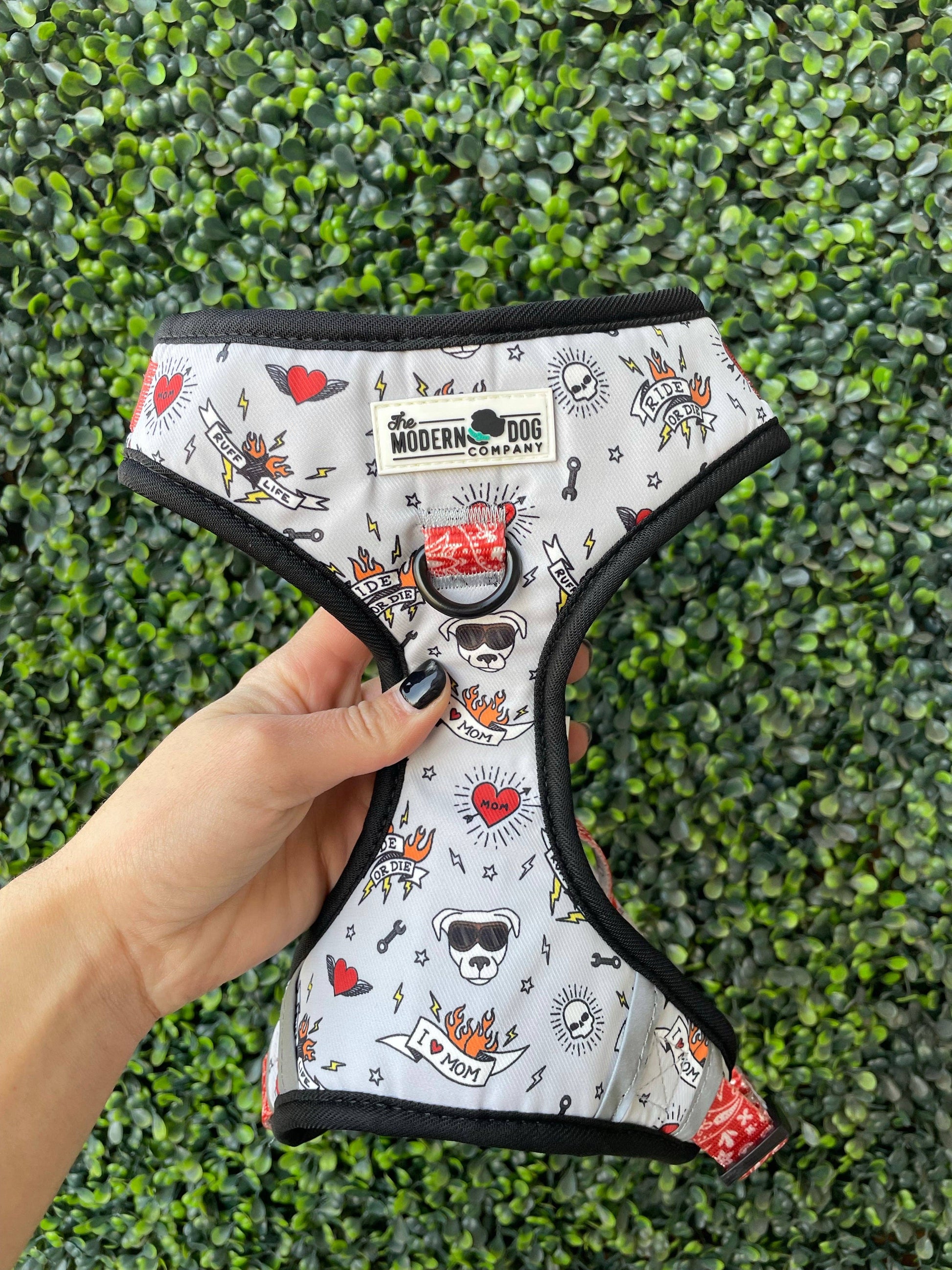 The Modern Dog Company - Bad to the Bone Harness - Doot's Pet LLC Collars For A Cause