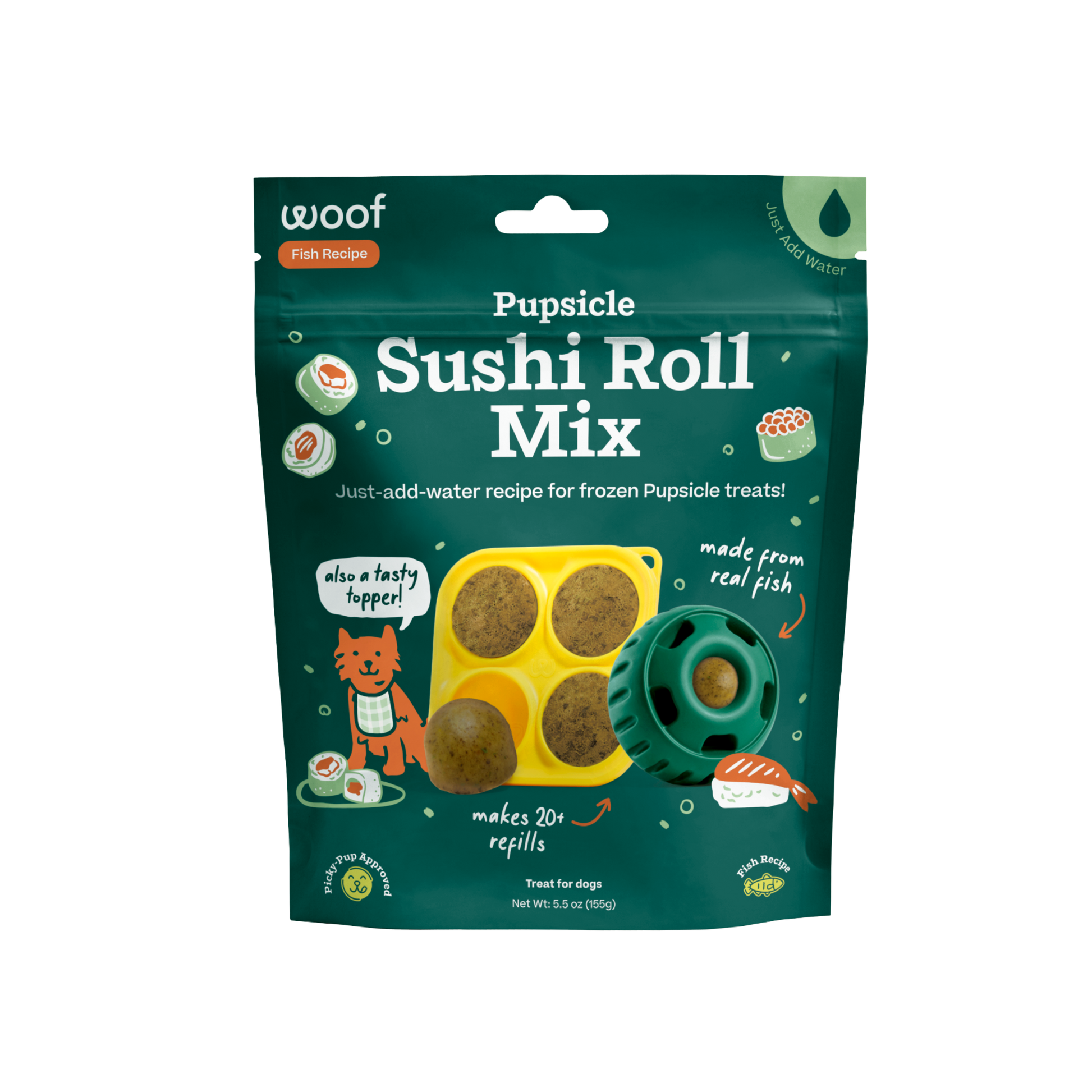 Woof - Pupsicle Treat Mix - Sushi Roll - Doot's Pet LLC Collars For A Cause