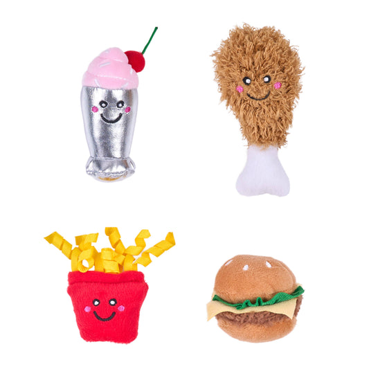 ZippyPaws - ZippyClaws® NomNomz® 4-Pack - Fast Food