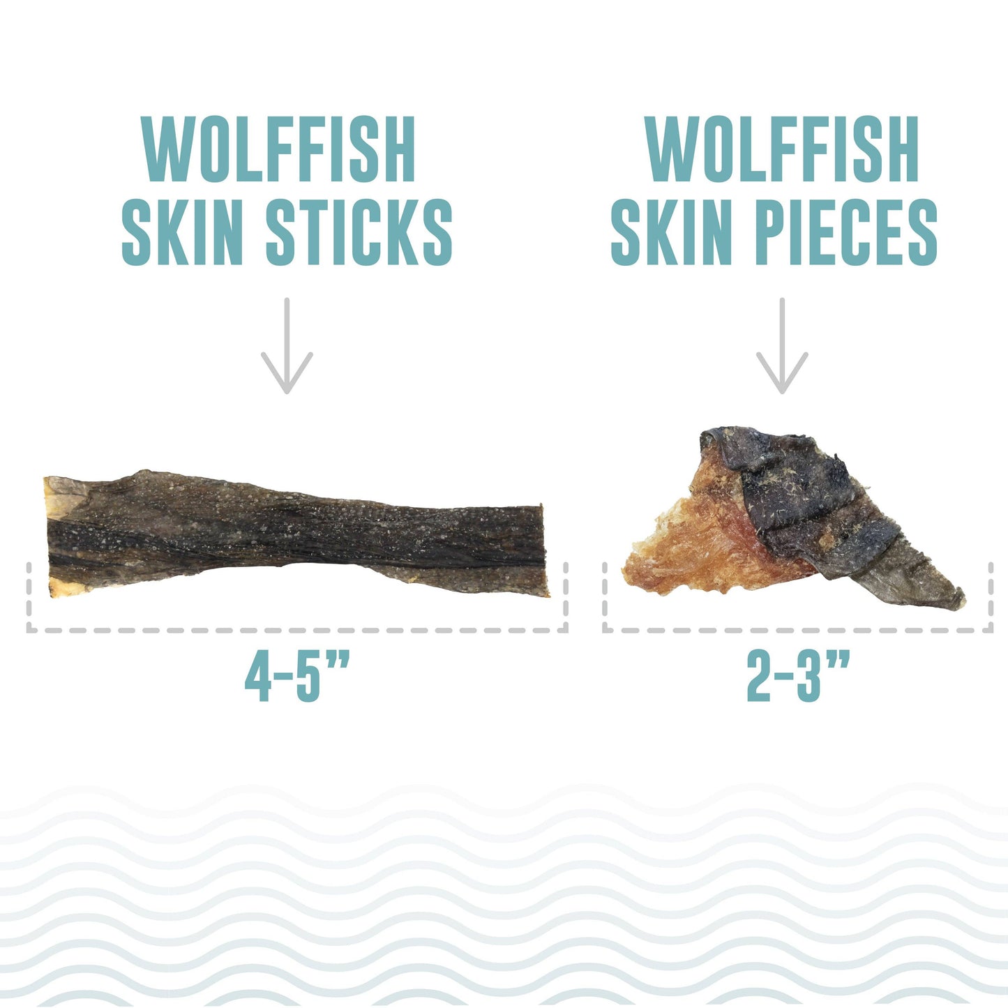 Icelandic+ - Wolffish Skin Sticks & Pieces Dog Treats