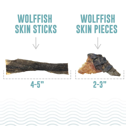 Icelandic+ - Wolffish Skin Sticks & Pieces Dog Treats