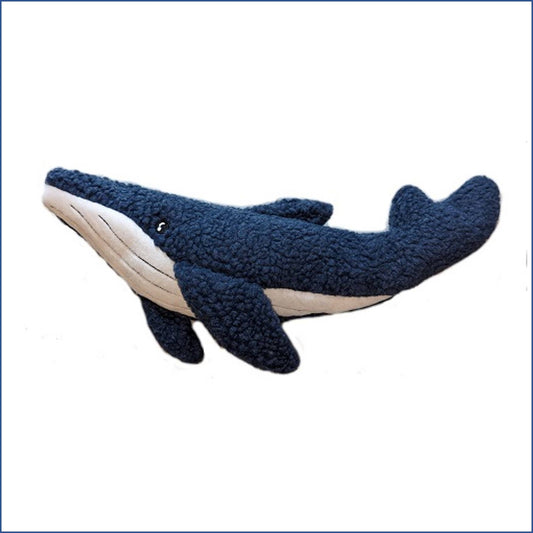 Barker's Bowtique - Winston the Blue Whale Fleece Dog Toy