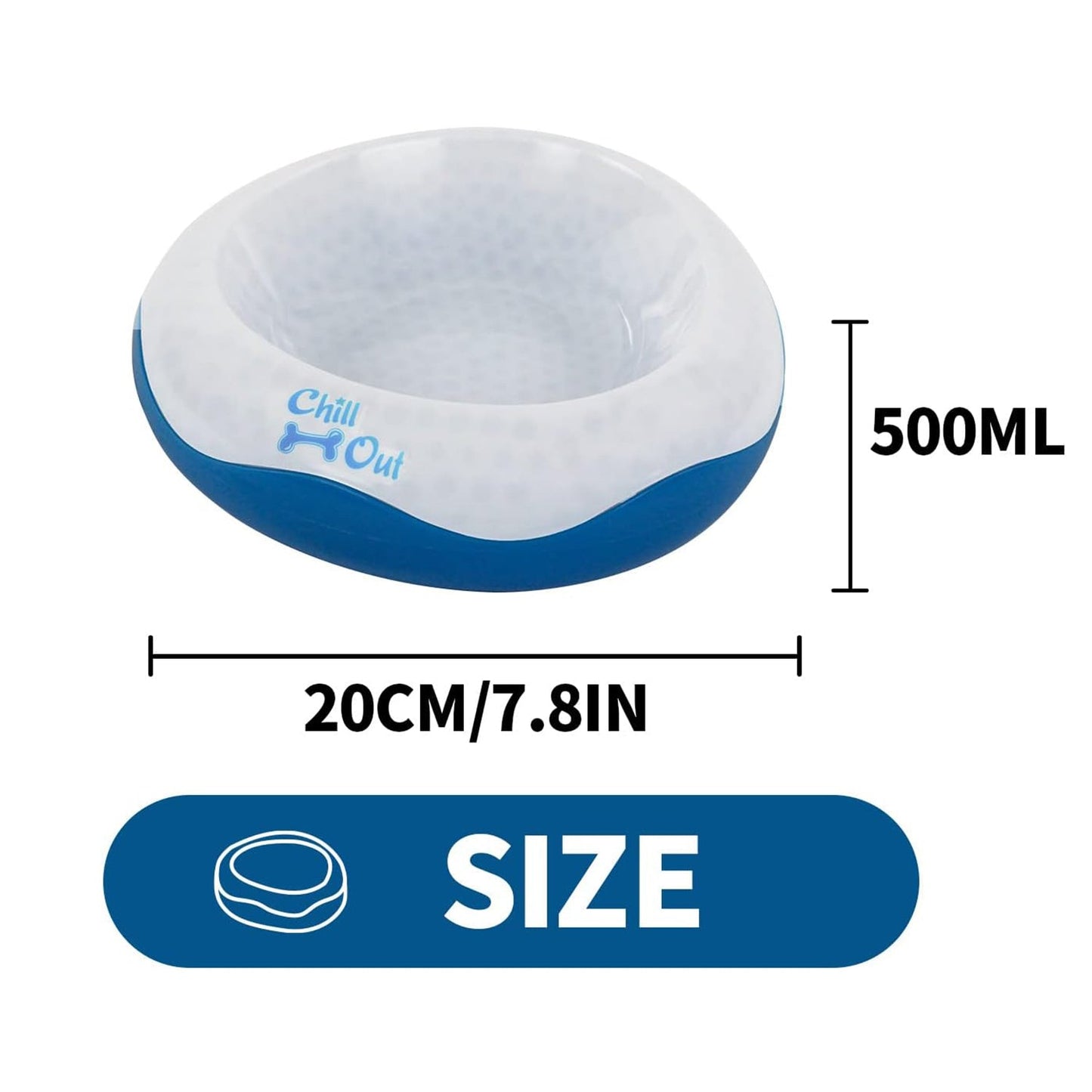 Chill Out - Dog Cooler Bowl - Pet Cooler Bowl Keeps Water Cool and Fresh for Hours