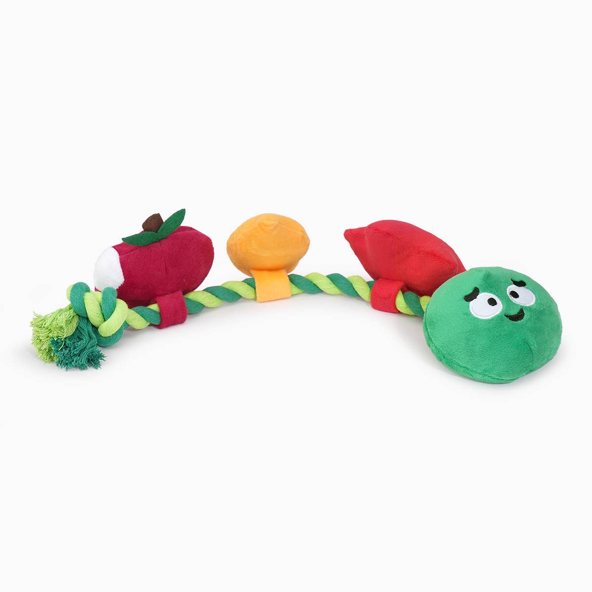 Hugsmart Products Inc - HugSmart Pet - Autumn Tailz  | Apple and Worm - Dog Rope Toy