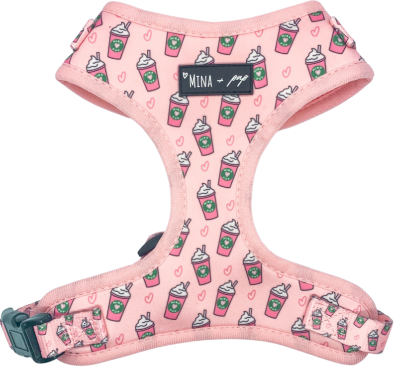 Mina + Pup - Pink Pupshake Adjustable Dog or Cat Harness
