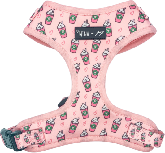 Mina + Pup - Pink Pupshake Adjustable Dog or Cat Harness