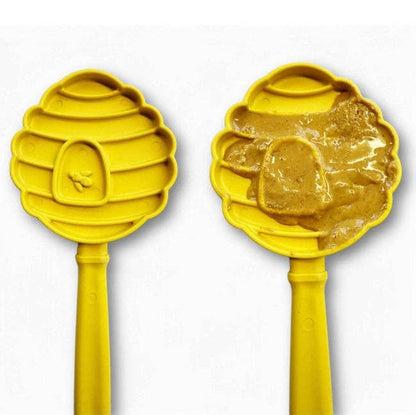 SodaPup Dog Toys - Lick Stick Hand-Held Interactive Enrichment Toys - Beehive Lick Stick - yellow