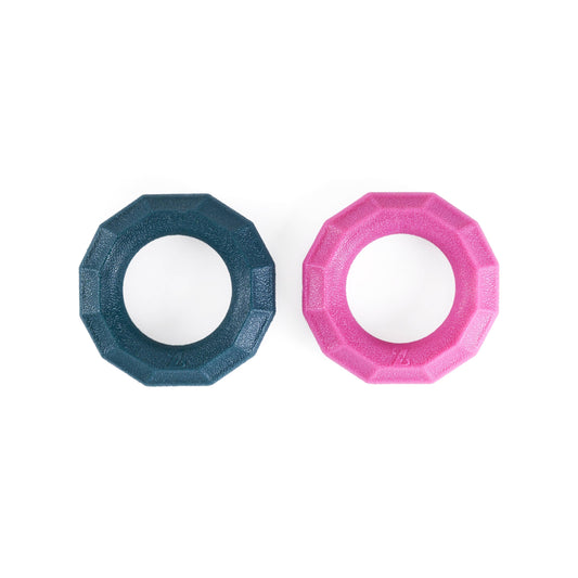 ZippyPaws - ZippyTuff+ Ring Small 2-Pack - Emerald & Magenta - Dog Toy
