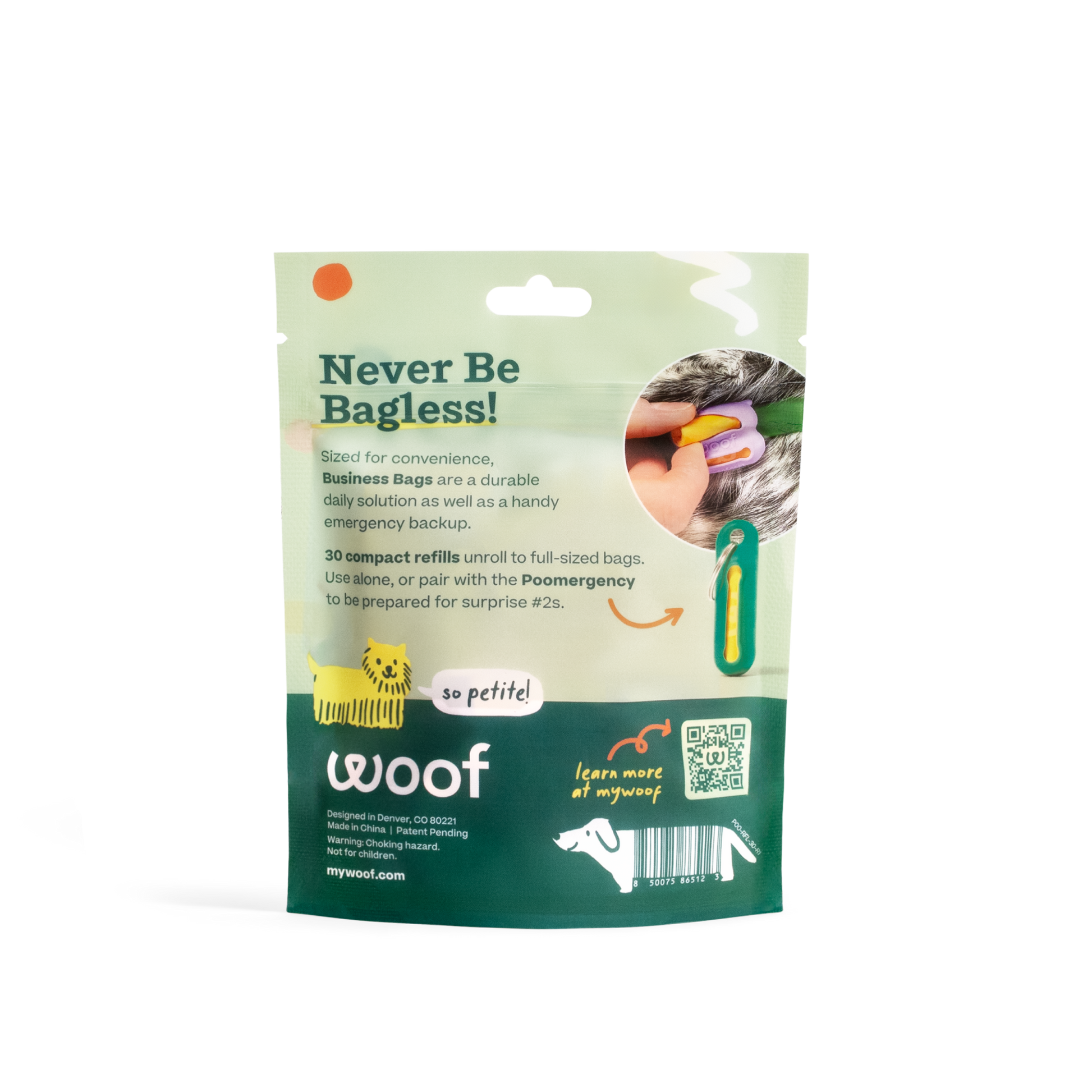 Woof - Poomergency Refills - 30 Pack - Doot's Pet LLC Collars For A Cause