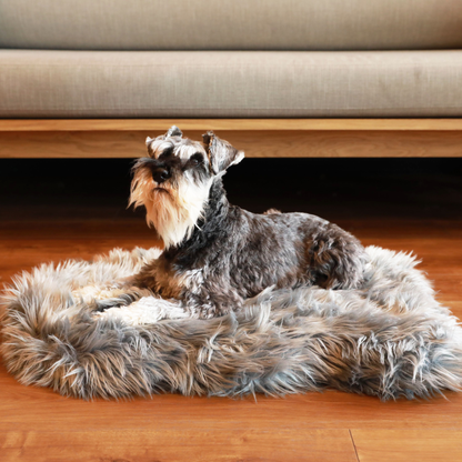 PupRug by Paw.com® Faux Fur Orthopedic Dog Bed - Curve Charcoal Grey - Doot's Pet LLC Collars For A Cause