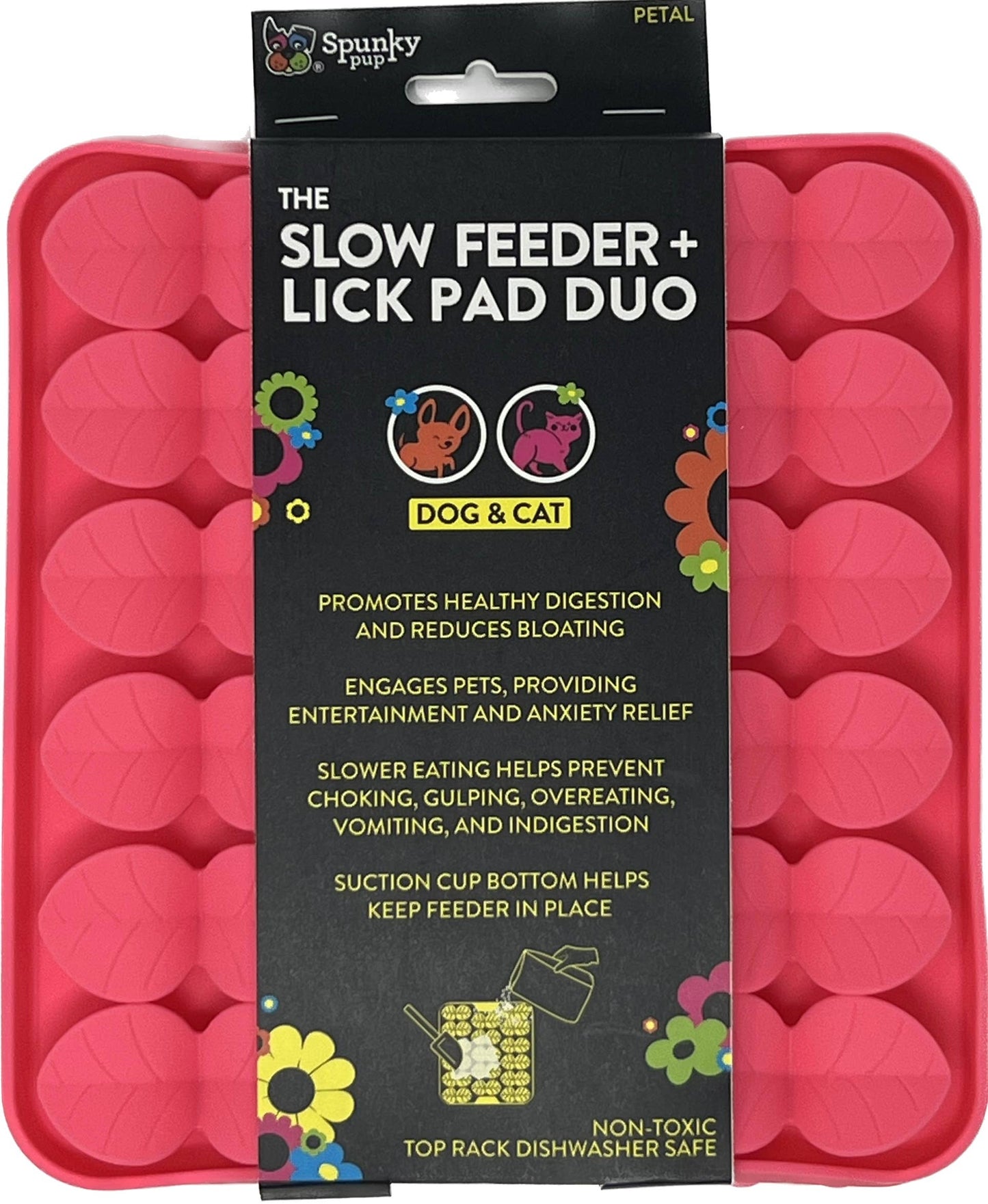 Spunky Pup - Lick Pad - Slow Feeder Duos! - Flower