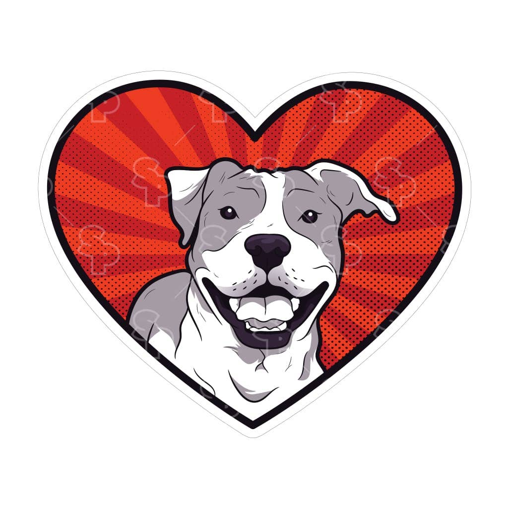 Two Feet Treats - Pit Bull Heart - Sticker