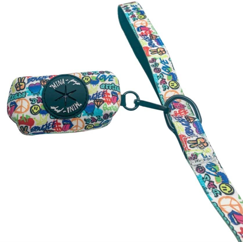 Mina + Pup - Attitude Collection Graffiti Comfort Dog and Cat Leash 5 FT