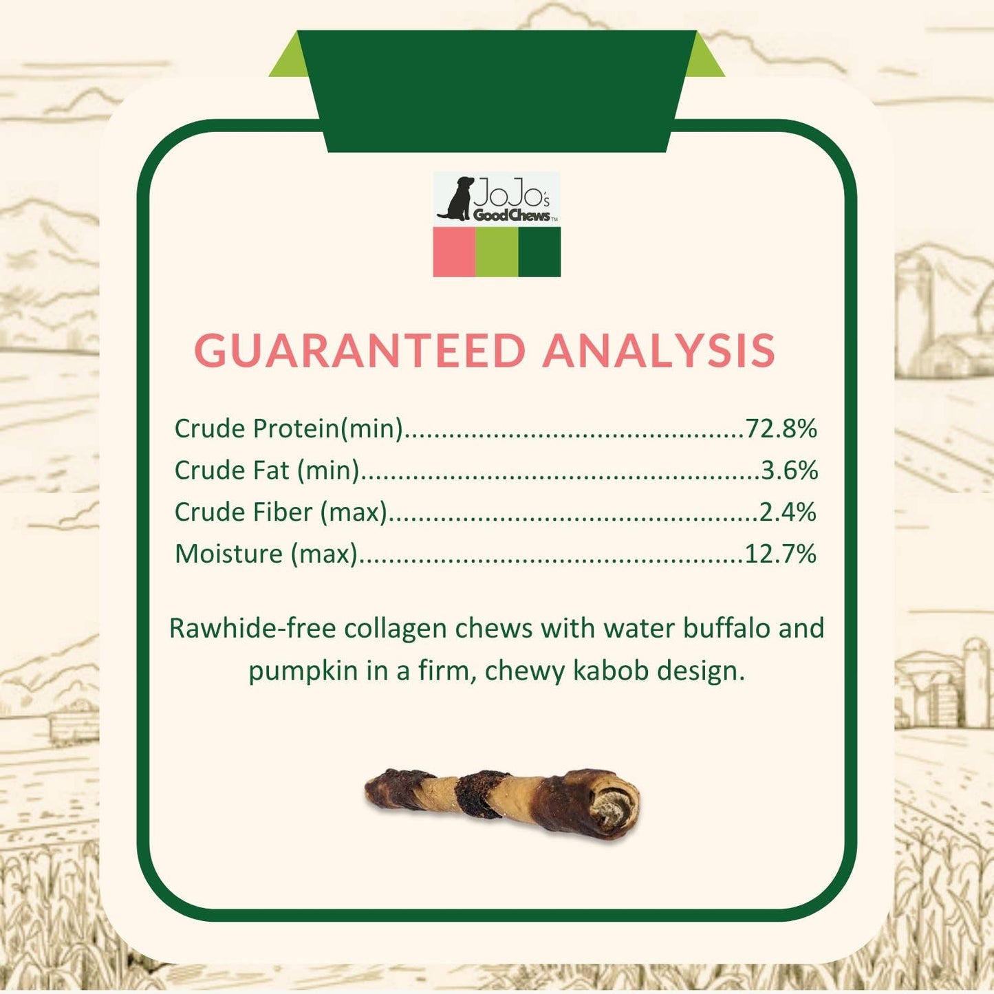 Doot's Chew Bar - Water Buffalo Collagen Kabob Dog Chew