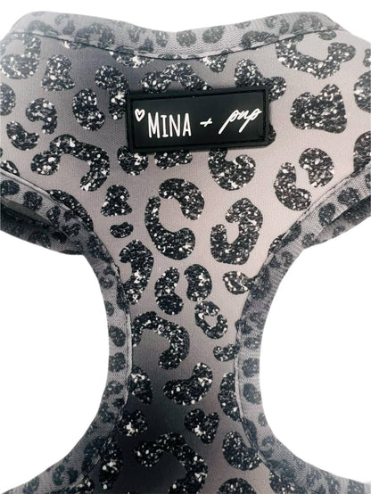 Mina + Pup - YOU’RE SO GLAM ADJUSTABLE SILVER OMBRE DOG CAT HARNESS - XXS