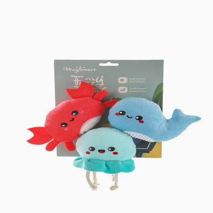 Hugsmart Products Inc - HugSmart Pet - Ocean Pals | Sea Creatures - Dog Plush Toy