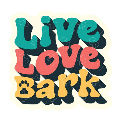 Two Feet Treats - Live Love Bark - Sticker