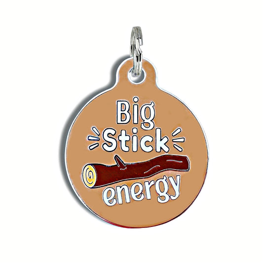 Bad Tags - Adventure Dog ID Tag Personalize - Big Sticker Energy  - Large / Engraved QR Code