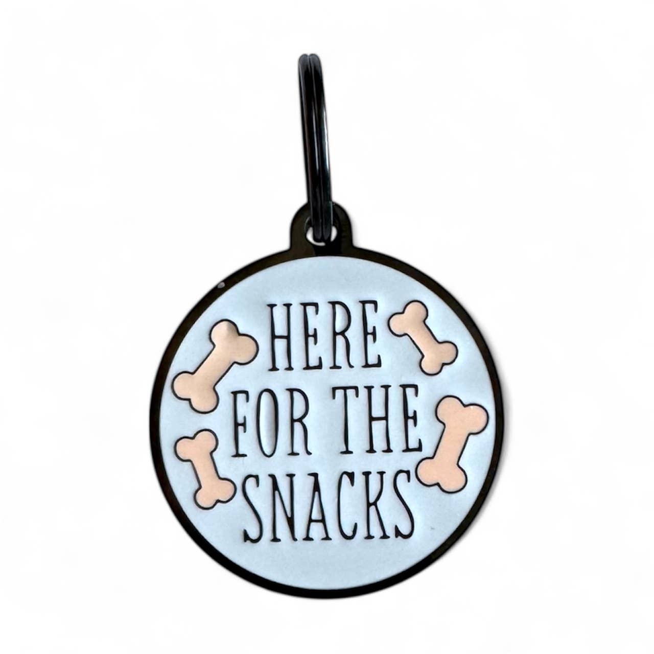 Koira - Here for the Snacks Pet ID Tag Dog Tag