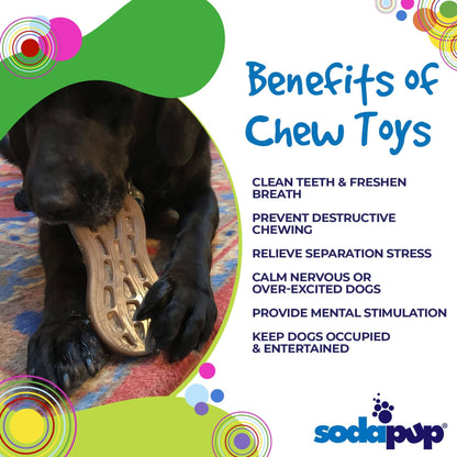 SodaPup - SP Nylon Peanut Chew Toy - Medium/Large - Brown