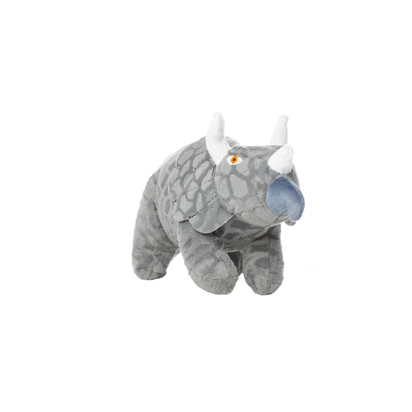 Tuffy Dog Toys - VIP Products - Mighty Dinosaur Triceratops, Plush, Squeaky Dog Toy - Doot's Pet LLC Collars For A Cause