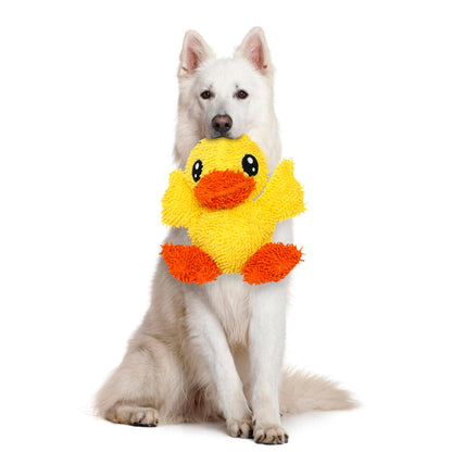 Tuffy Dog Toys - VIP Products - Mighty Microfiber Ball Duck, Durable, Squeaky Dog Toy