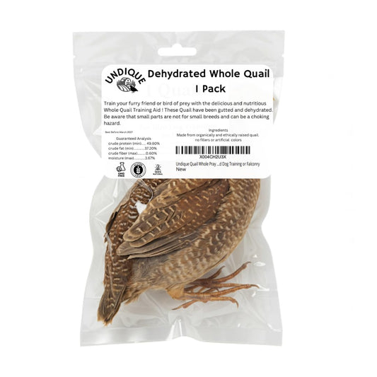 Quail Whole Pray dehydrated for Bird Dog Training or Falconry - Doot's Pet LLC Collars For A Cause