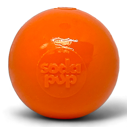 SodaPup - Squeak Ball Ultra Durable PUP-X Squeaking, Chewing, Floating & Retrieving Ball - Large Squeaker Ball - glow in the dark