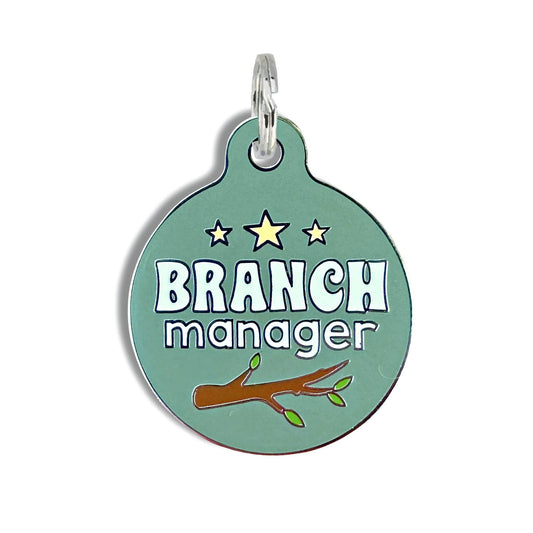 Bad Tags - Adventure Dog ID Tag Personalize - Branch Manager - Small / Engraved QR Code