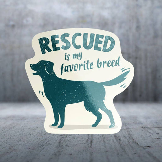 Two Feet Treats - My Favorite Breed is Rescued - Sticker
