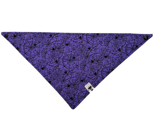 Halloween Purple Spiderwebs  Bandana