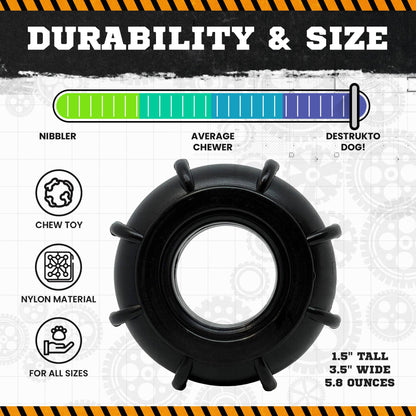 SodaPup - ID Tractor Tire Ultra Durable Nylon Chew & Enrichment Toy