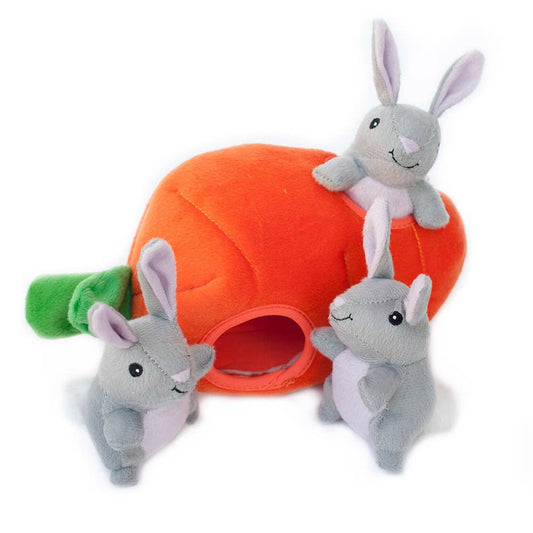 ZippyPaws - Zippy Burrow - Bunny 'n Carrot - Dog Toy