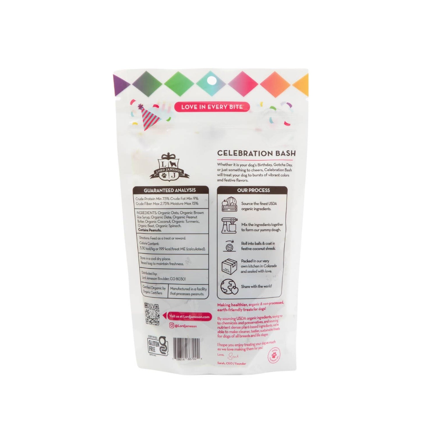 Lord Jameson Celebration Bash Organic Dog Treats 6oz