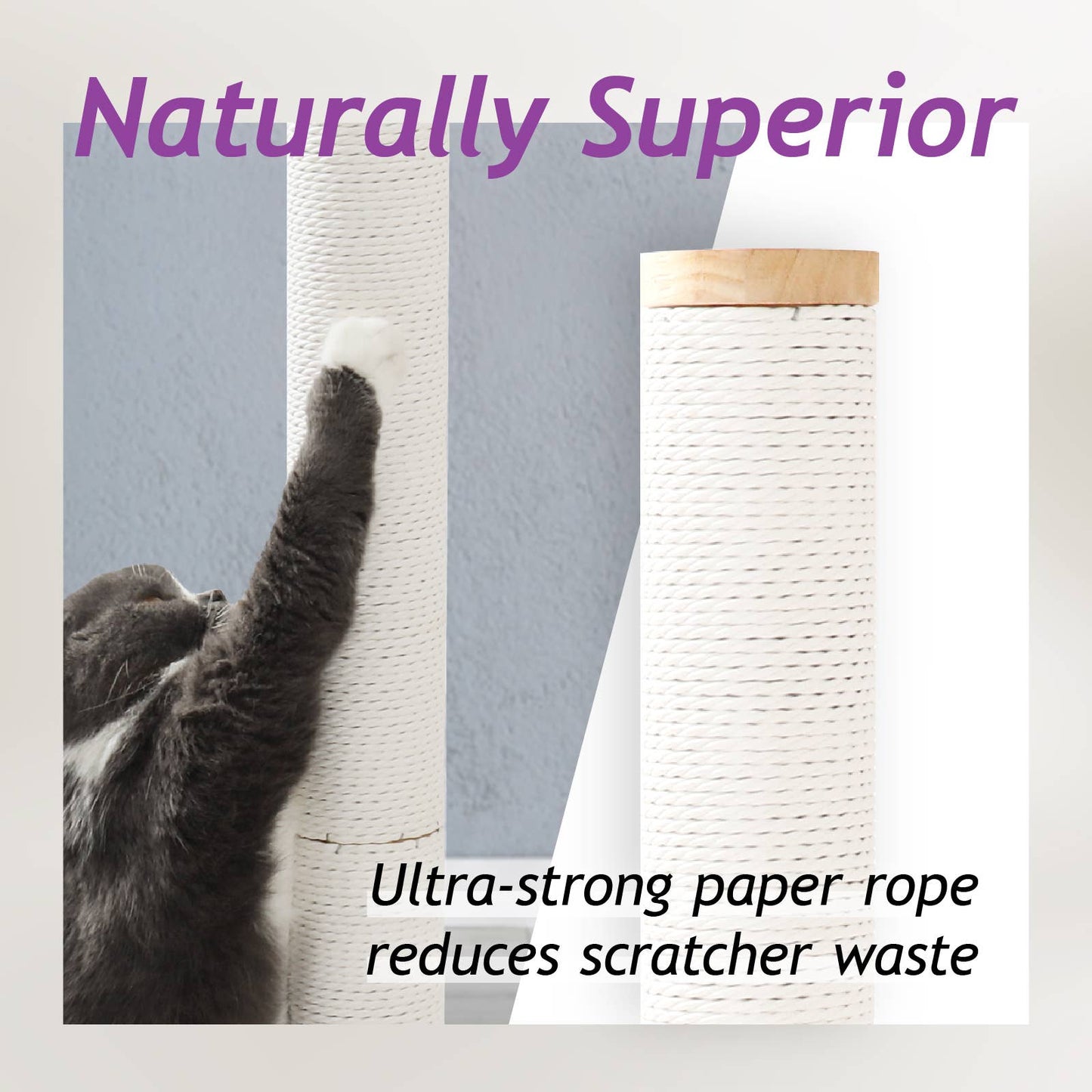 MOON-X USA, INC. - Premium Comfort Scratching Post - Oak / Large