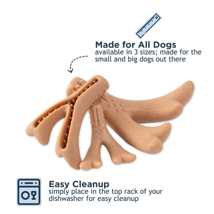 Tall Tails - Peanut Butter-Scented Antler Chew Dog Toy - Small