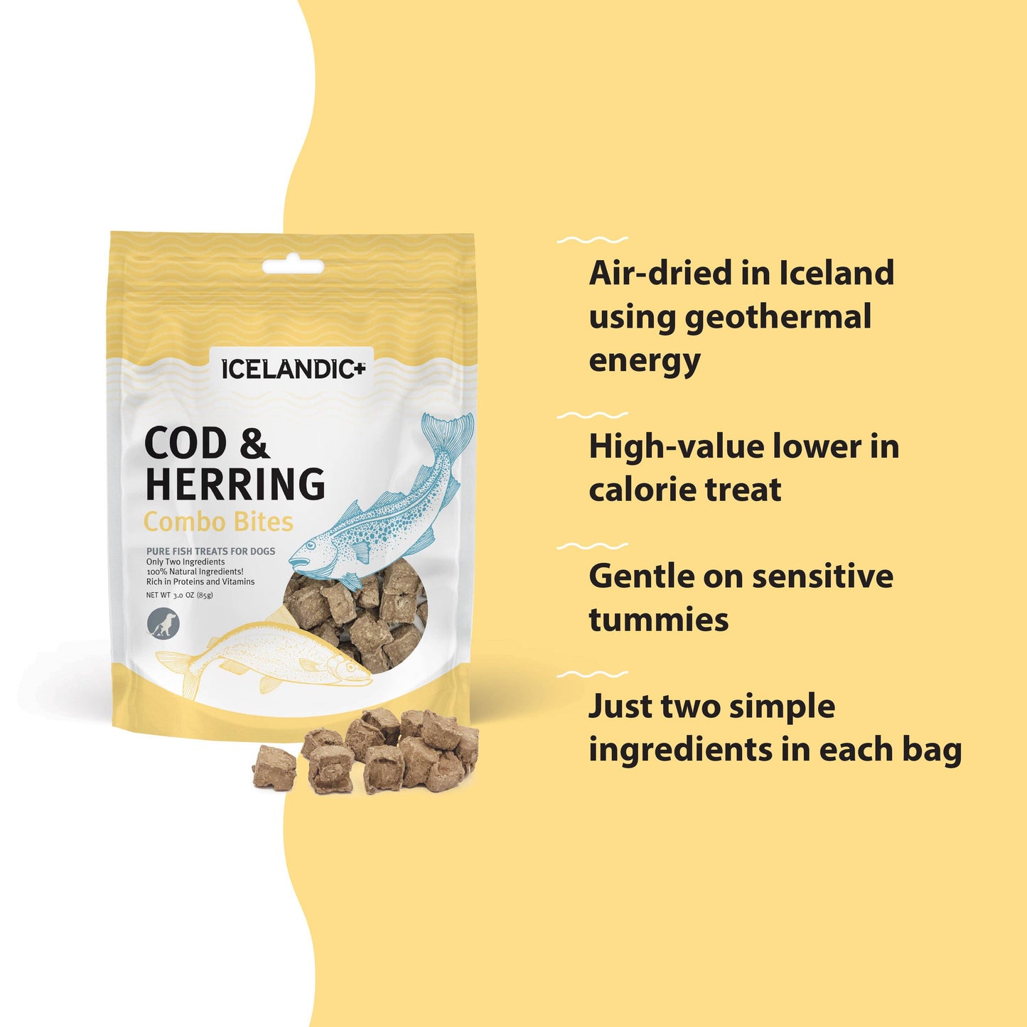 Icelandic+ - Cod & Herring Combo Bites Fish Dog Treats