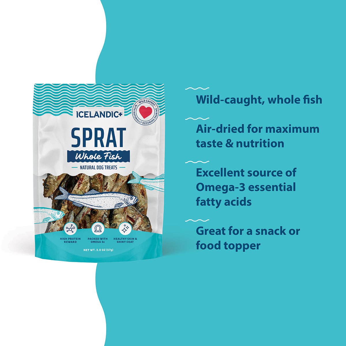 Icelandic+ - Sprat Whole Fish Dog Treats