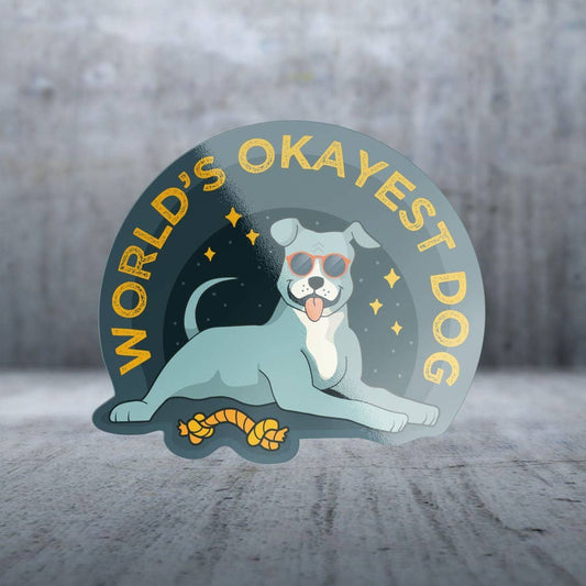 Two Feet Treats - World's Okayest Dog - Sticker