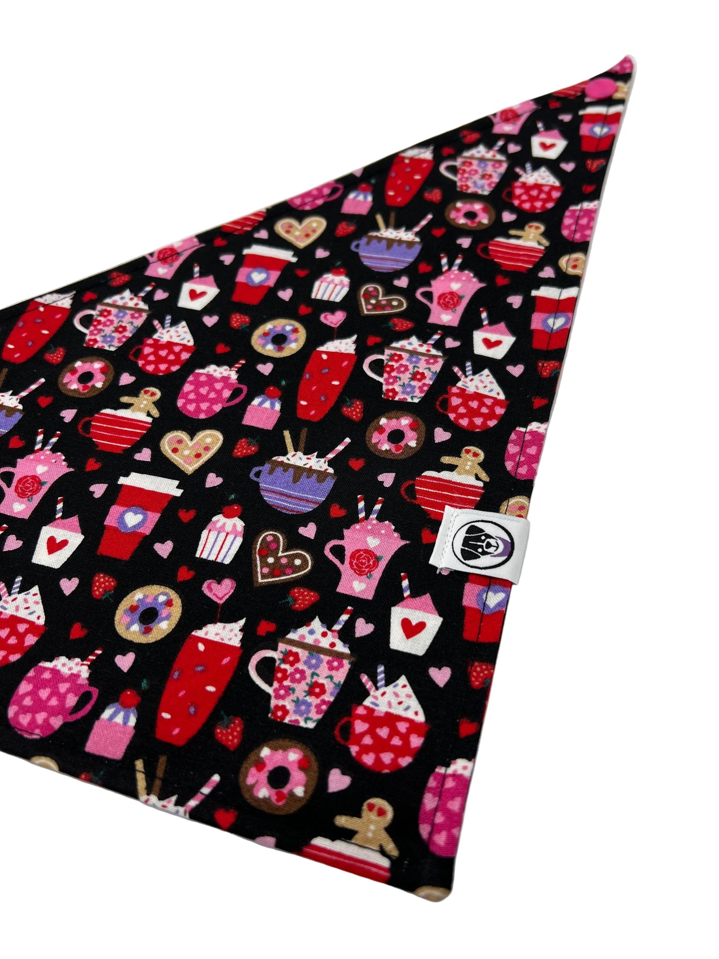 Valentine's Day Dog and Cat Bandana With Snaps Coffee Is For Lovers
