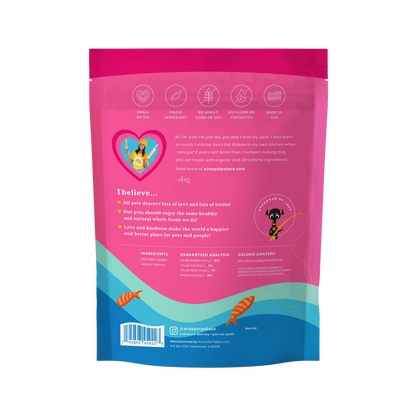 Ava's Pet Palace Crunchy Jerky Dog Treats - Snappin' Salmon Treats (4 oz) - Doot's Pet LLC Collars For A Cause