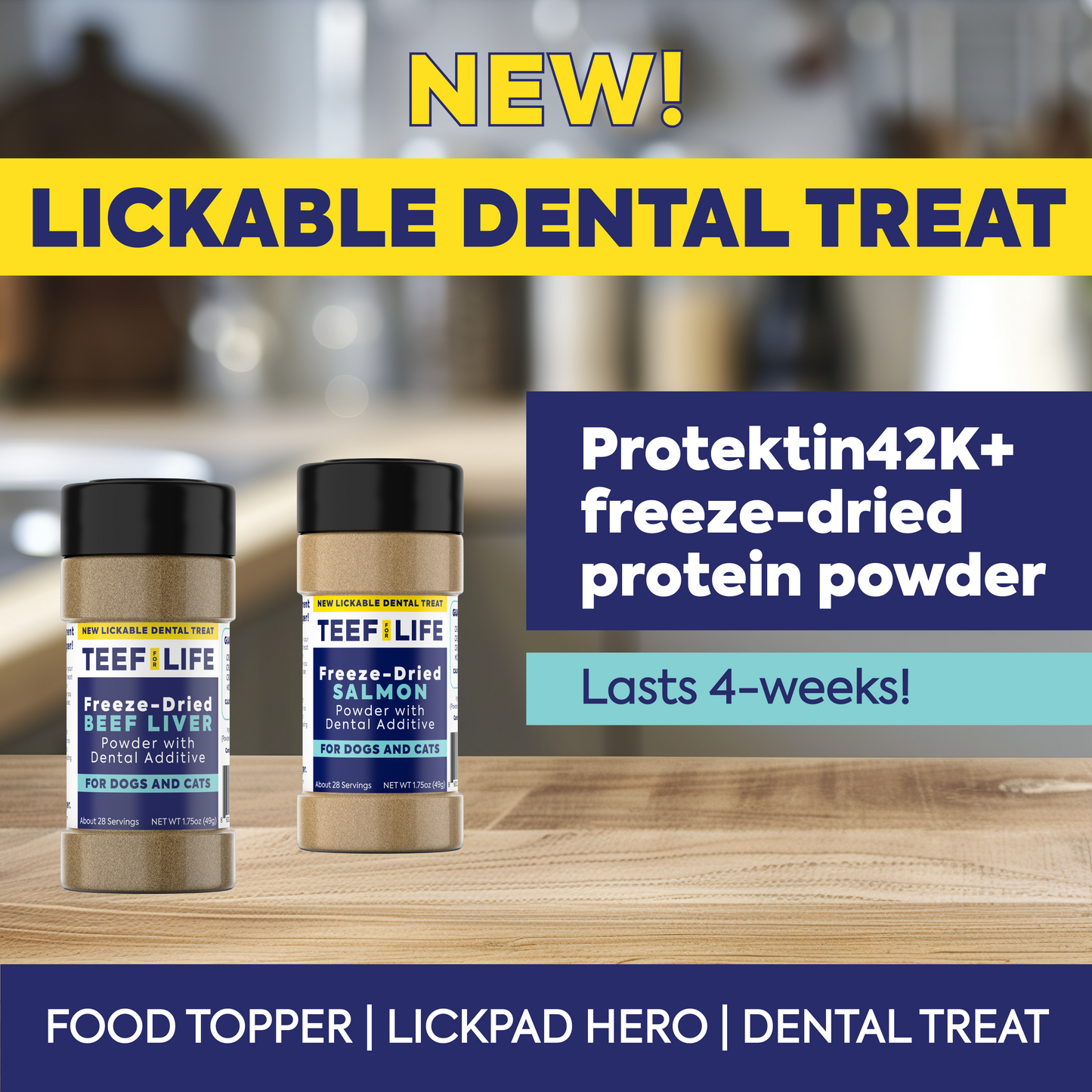 Lickable Treat Powder - Dog and Cat Formula (Beef Liver or Salmon) - Doot's Pet LLC Collars For A Cause