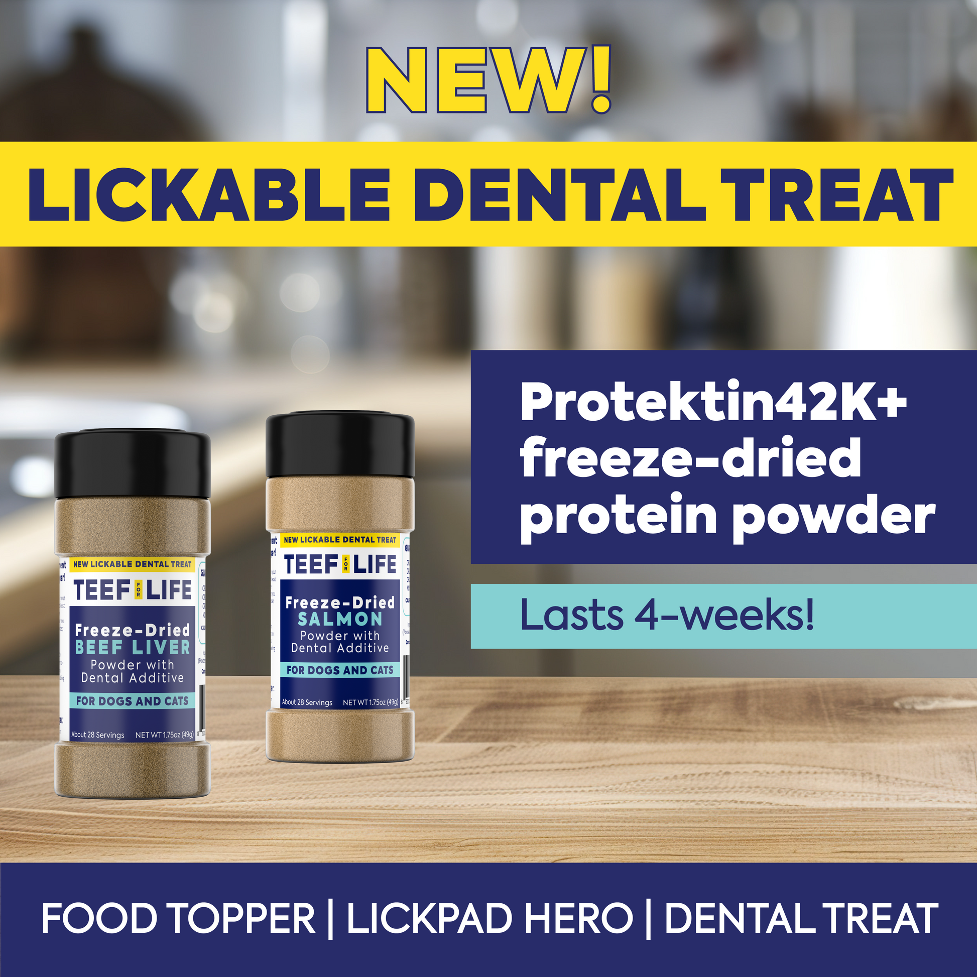 Lickable Treat Powder - Dog and Cat Formula (Beef Liver or Salmon) - Doot's Pet LLC Collars For A Cause