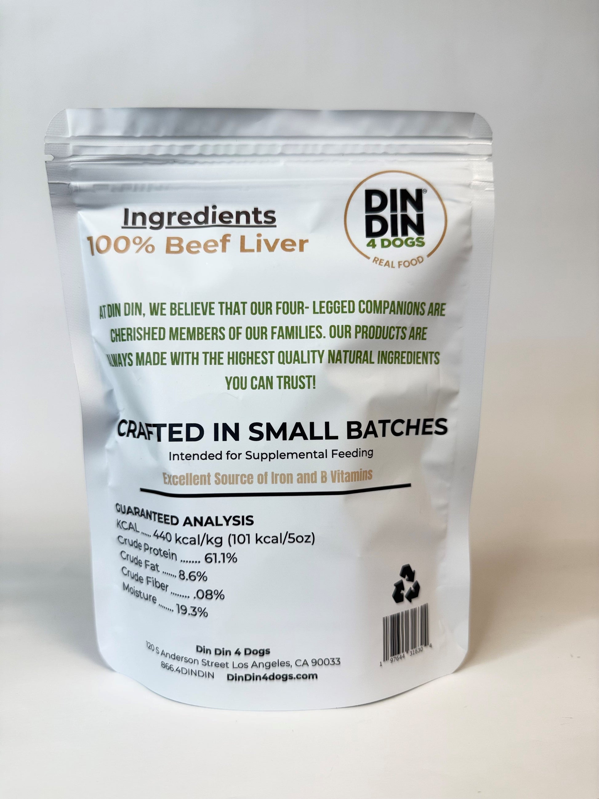 100% Beef Liver Dog Treats, 5 Ounce Bag, Single Ingredient, High Protein - Doot's Pet LLC Collars For A Cause