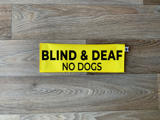 Blind & Deaf - No Dogs Leash Flag