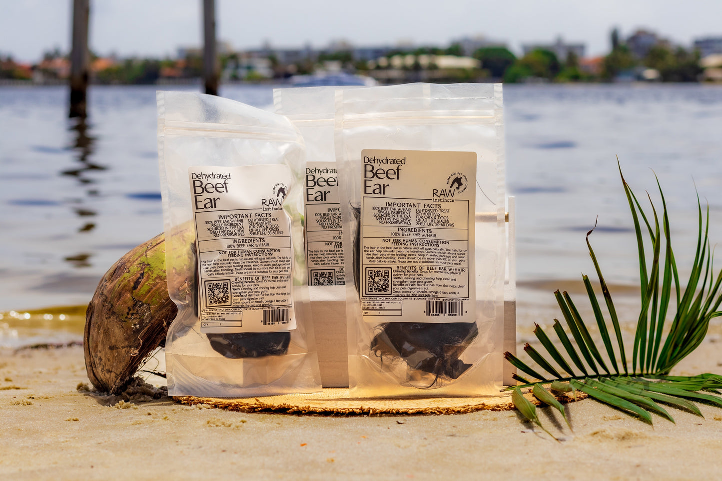 Dehydrated Beef Ear with Hair for Cats & Dogs — All-Natural | Raw Instincts Florida - Doot's Pet LLC Collars For A Cause
