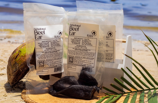 Dehydrated Beef Ear with Hair for Cats & Dogs — All-Natural | Raw Instincts Florida - Doot's Pet LLC Collars For A Cause