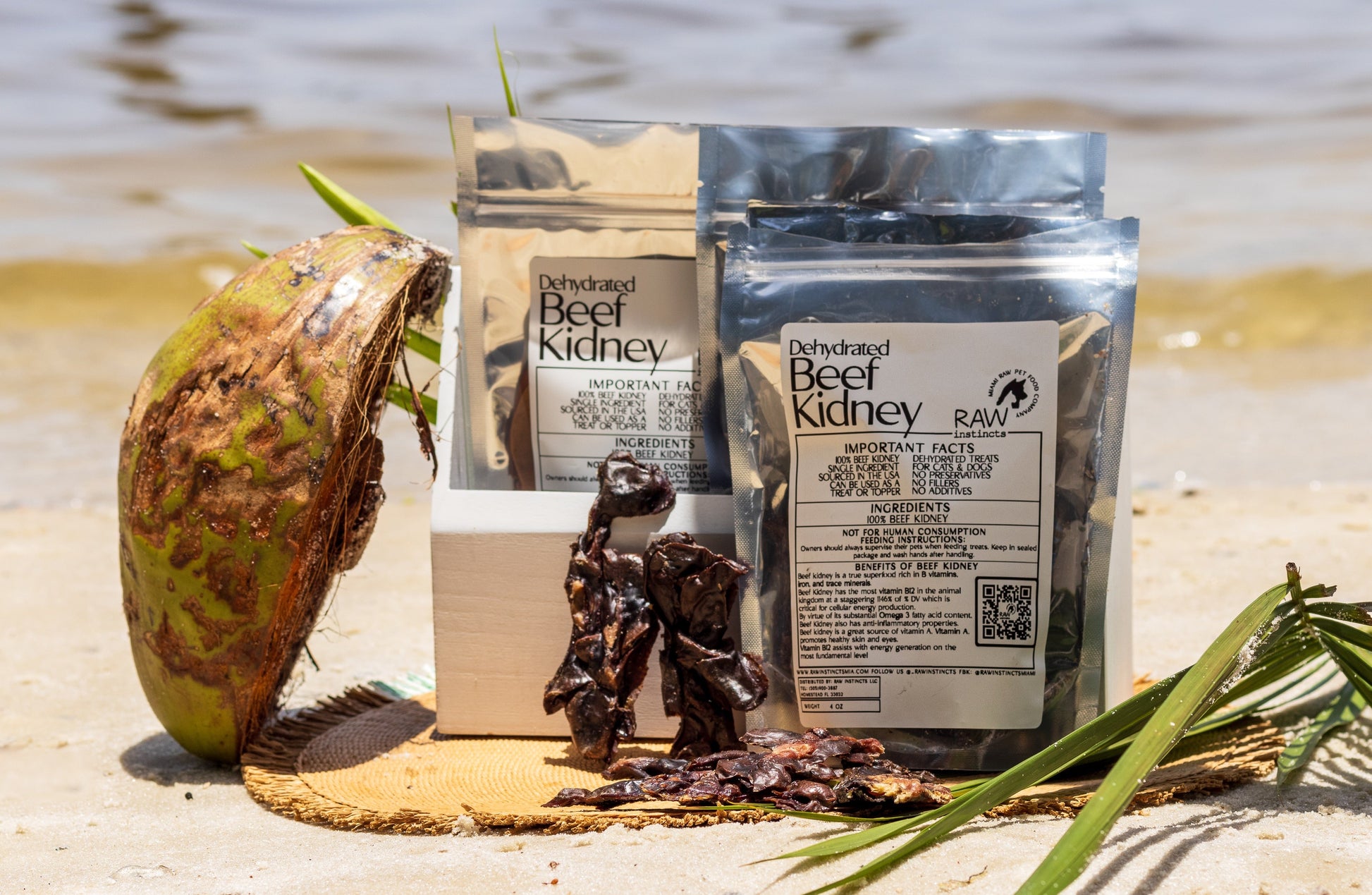 Dehydrated Beef Kidney | Raw Instincts | Small Batch Superfood Treat for Cats & Dogs - Doot's Pet LLC Collars For A Cause