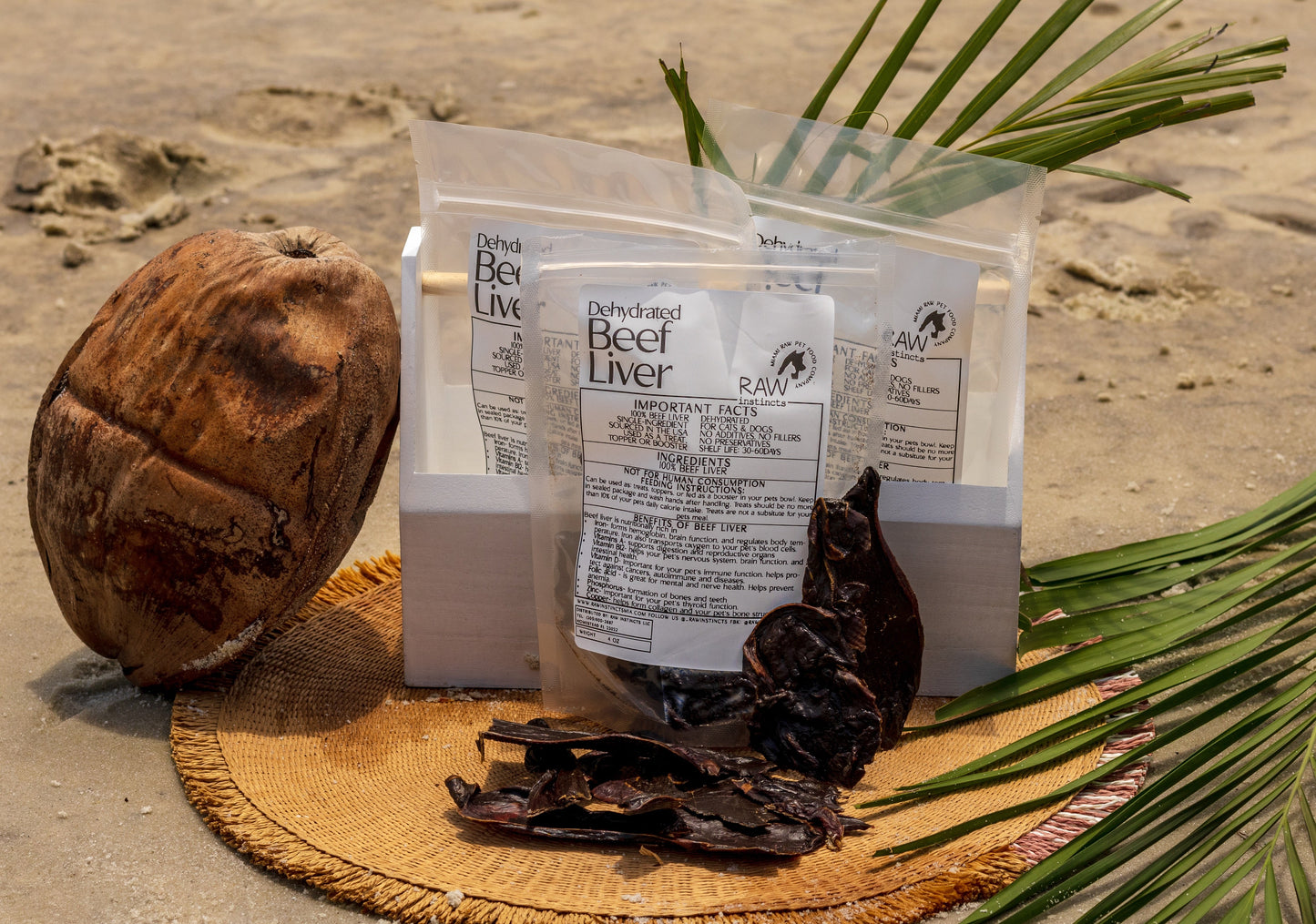 Dehydrated Beef Liver for Cats & Dogs — 100% Single Ingredient | Raw Instincts Florida | 4 oz - Doot's Pet LLC Collars For A Cause