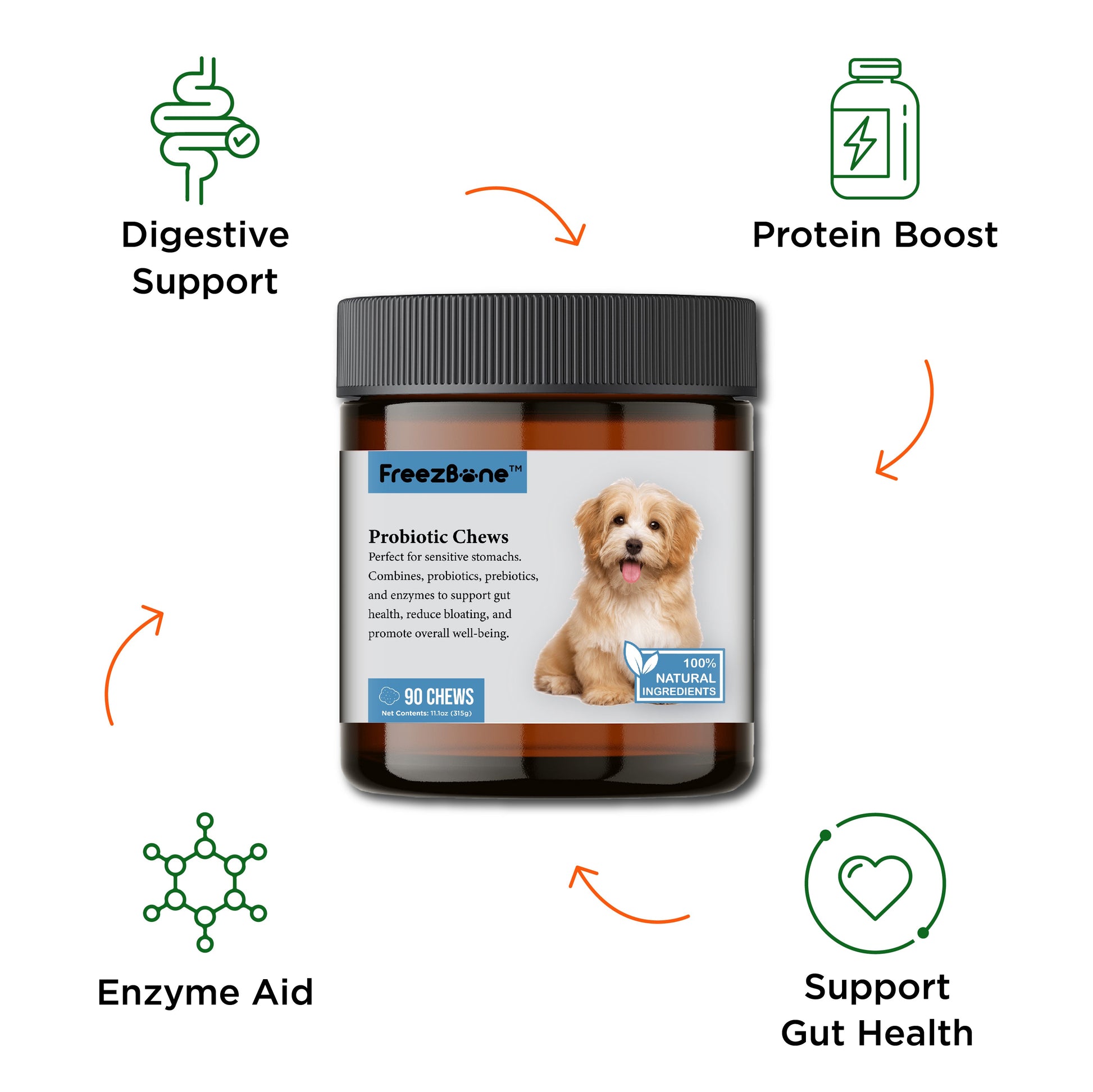 Probiotic Chews (90 Chews) - Doot's Pet LLC Collars For A Cause